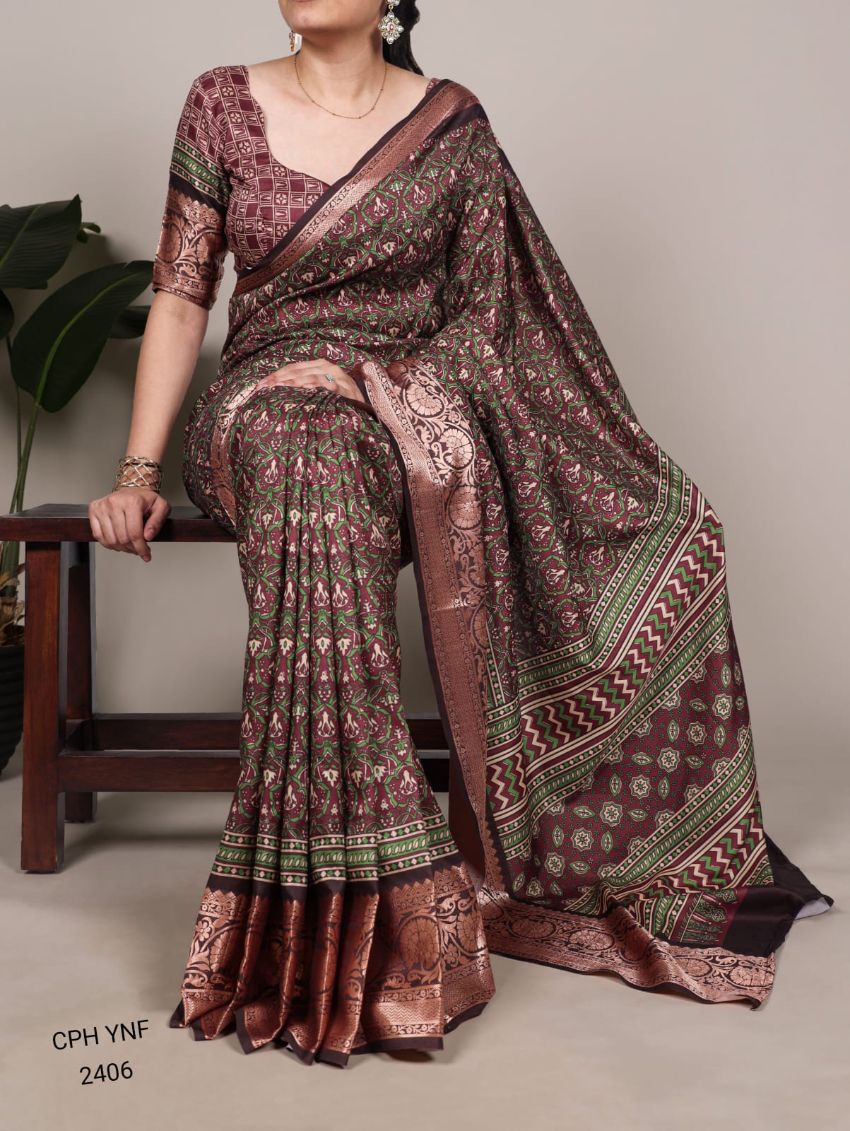 Tussar Silk Saree with Viscose Border Elegance